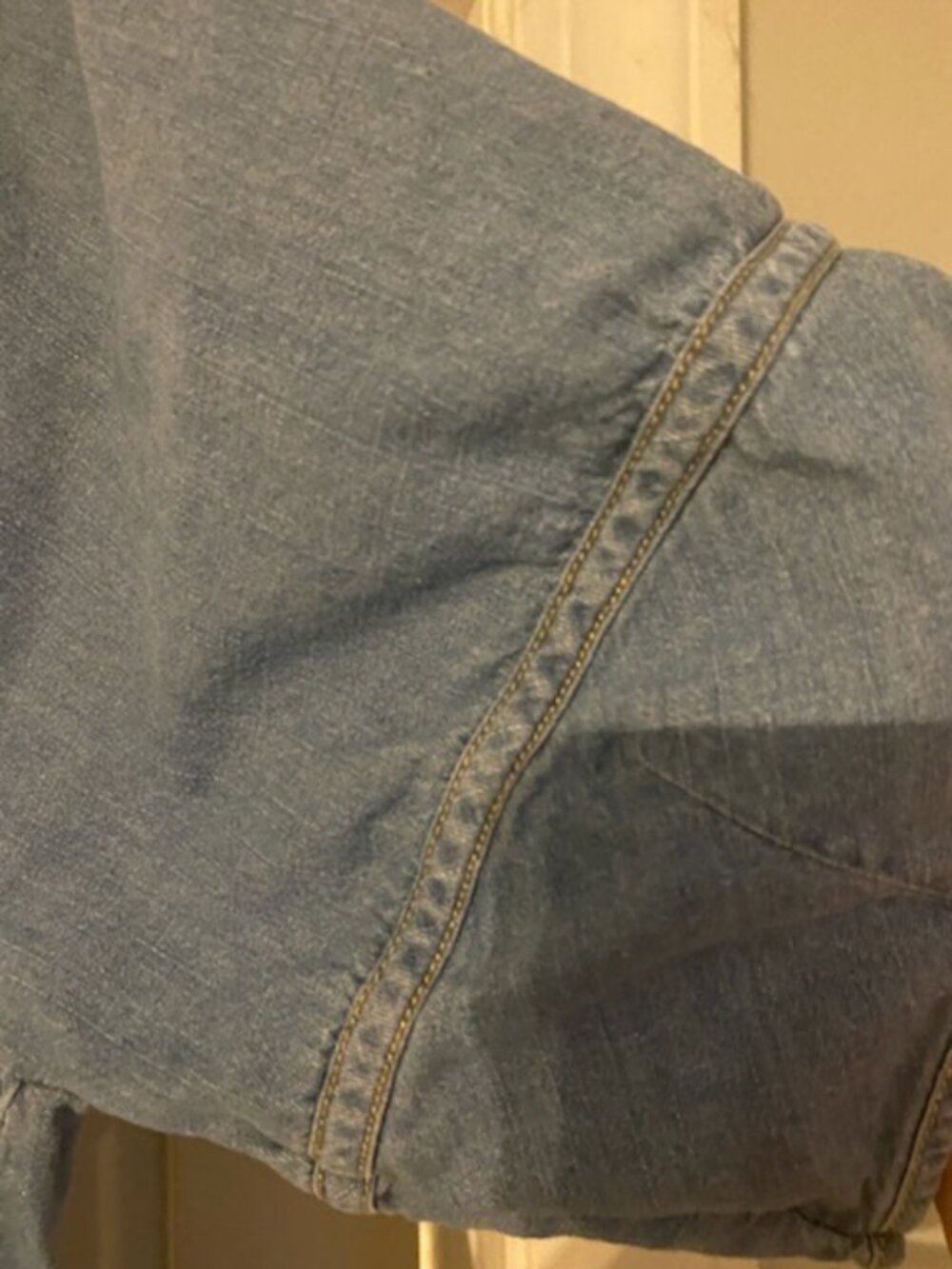 Umgee mini denim dress, size large - Picture 3 of 7